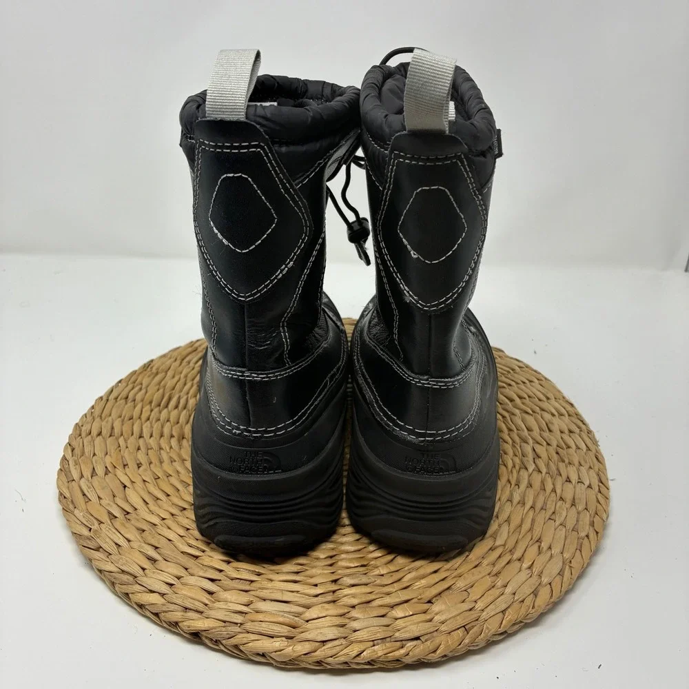 The North Face Women's Size 5 Black‎ Leather Winter Snow Boots Insulated